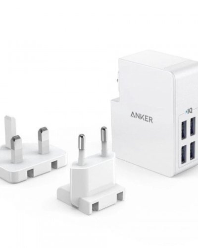 Anker Universal Travel Adapter With 4 Usb Ports
