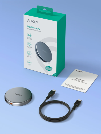 AUKEY LC-MC10 MagFusion Aura Qi2 Magnetic Fast Wireless