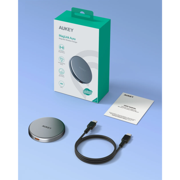 AUKEY LC-MC10 MagFusion Aura Qi2 Magnetic Fast Wireless