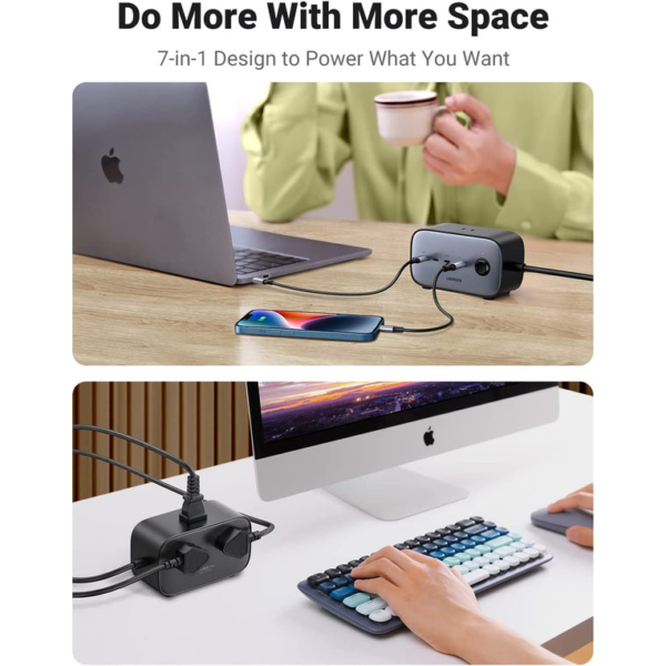 UGREEN 100W USB C GaN Charging Station-7 Ports Desktop Charger - Image 4