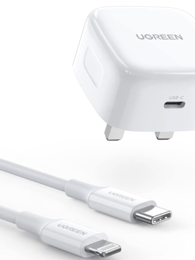 UGREEN USB C Charger Plug with 1M Lightning Cable PD Fast Type C Power Adapter