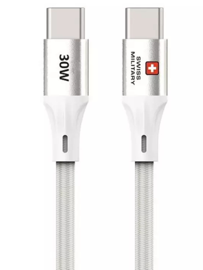 Swiss Military USB-C To USB-C Charging Cable 1.2M 30W