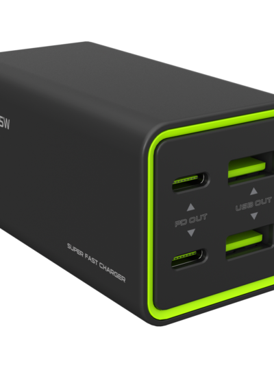 GQUI Tank Super Fast Desk Charger | 4 Ports | 65W UK PLug