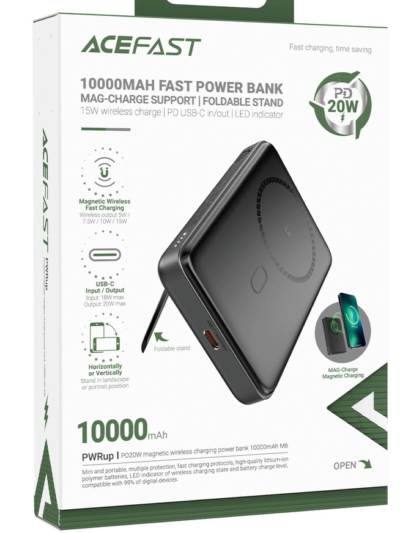AcefastMagnetic Fast Wireless Charge Power Bank M6 PD20W 10000mAh